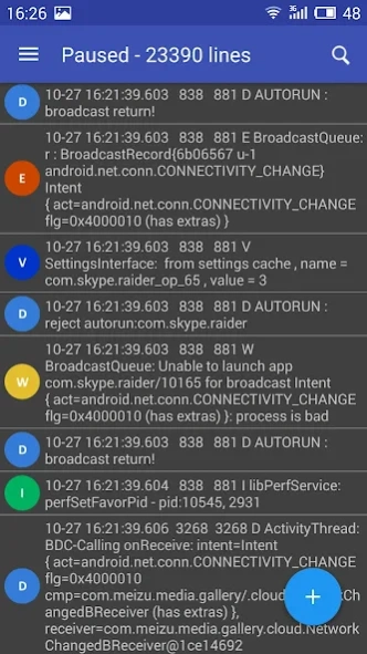 Logcat Extreme 2.3 Screenshot