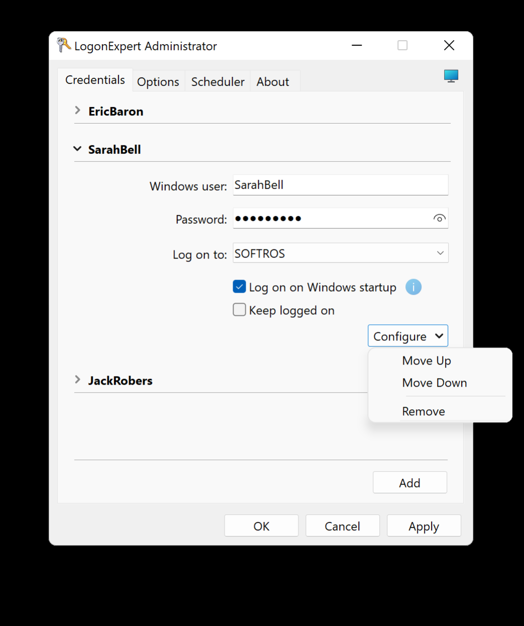 LogonExpert 11.4 Screenshot