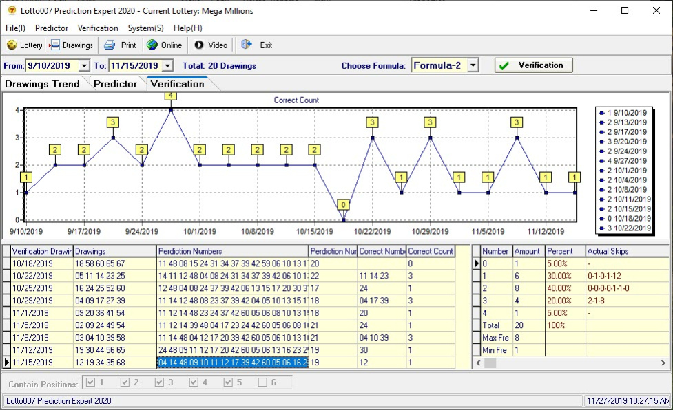 Lotto007 Prediction Expert 11.9.1 Screenshot