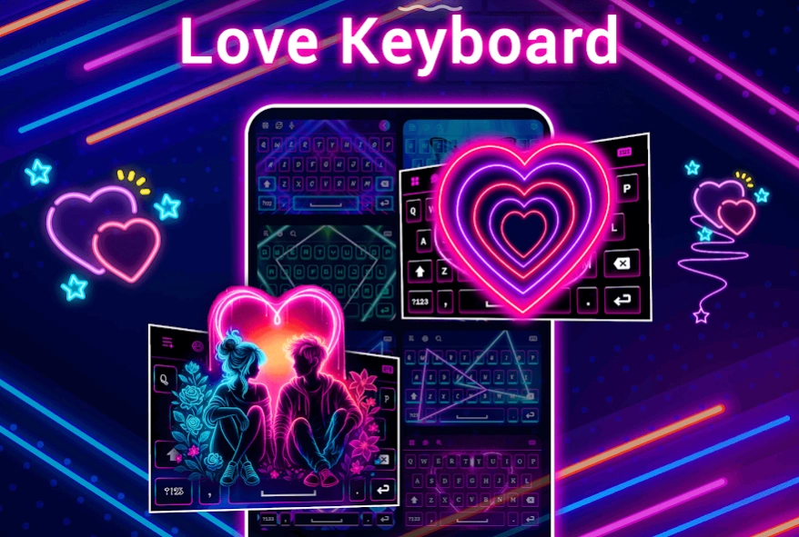 Neon Love Keyboard  Screenshot