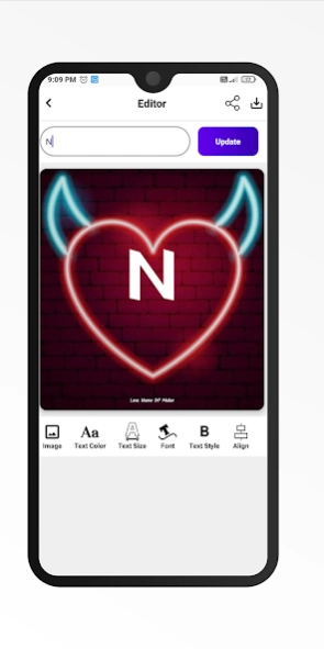 Love Name Letter DP Maker 1.5 Screenshot