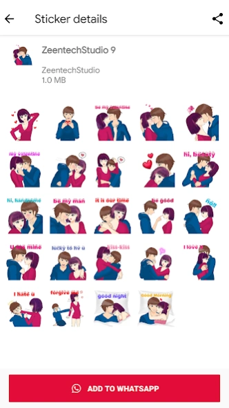 WASticker Love - Stickers 2024 1.29 Screenshot