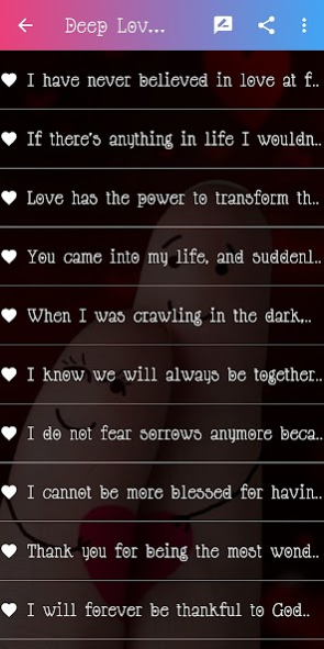 Love Text Messages 2.0 Screenshot