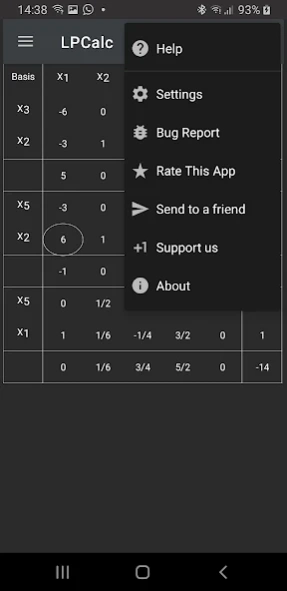 LPCalc: Simplex Method Calc  Screenshot