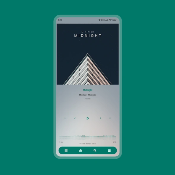 Luminous - Poweramp Skin 10.6.4 Screenshot