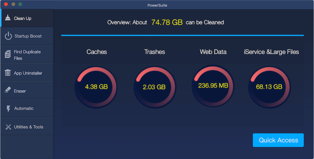 Mac PowerSuite Premium 2.5.1 Screenshot