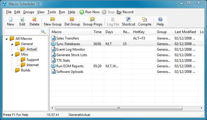 Macro Scheduler - Macro Recorder 14.2.01 Screenshot