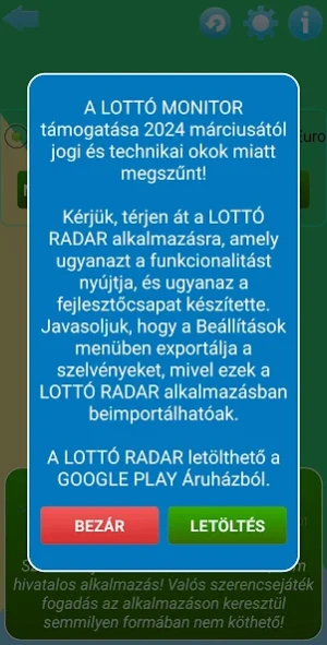 Magyar Lottó Monitor Extra 2.34 Screenshot