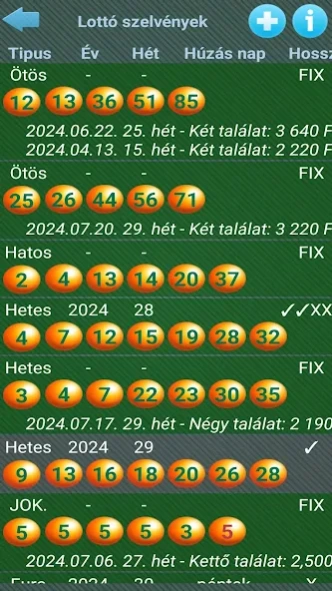 Magyar Lottó Monitor Extra 2.34 Screenshot