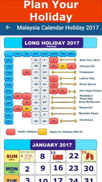 Malaysia Calendar Holiday 2017 11.0 Screenshot