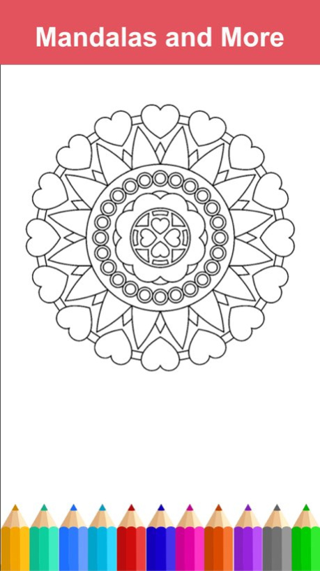 Mandala Adult Coloring Book Free Stress Relieving  Screenshot
