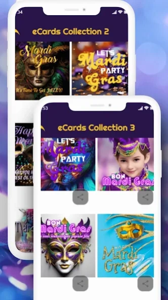 Mardi Gras Parade Cards & GIFs  Screenshot