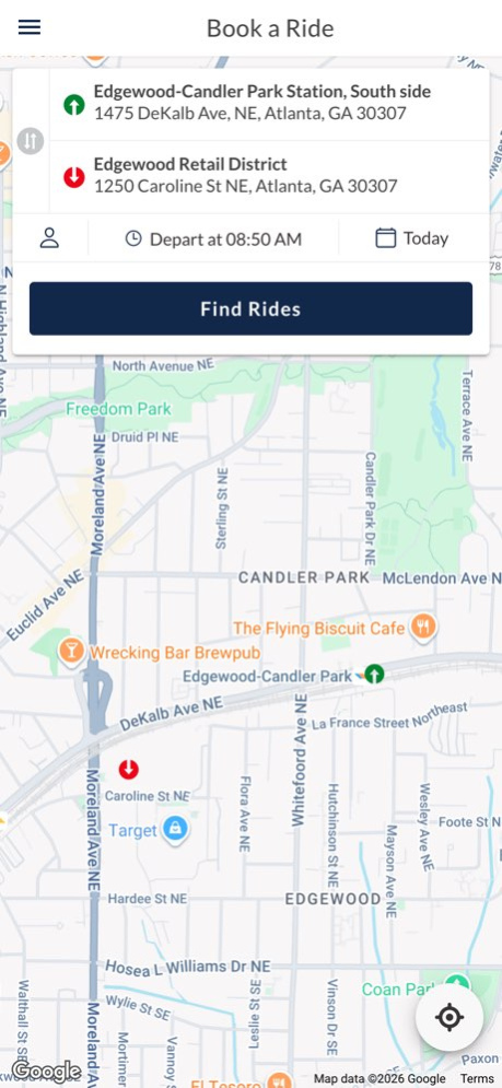 MARTA Reach On-Demand Transit 4.15.0 Screenshot