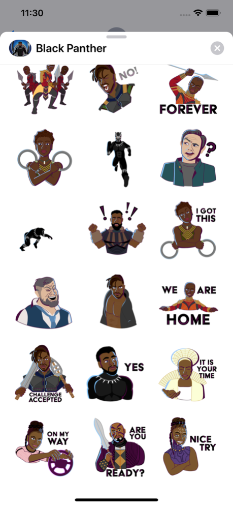 Marvel Stickers: Black Panther 1.0.1 Screenshot