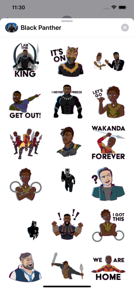 Marvel Stickers: Black Panther 1.0.1 Screenshot