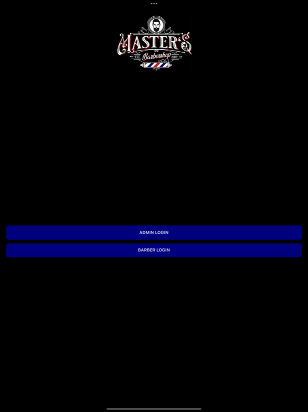 Masters Barbershop Admin 1.2 Screenshot