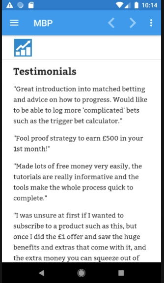 Matched Betting Pro  Screenshot