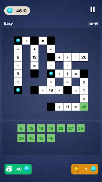 Math Games - Crossword Puzzle 1.2 Screenshot