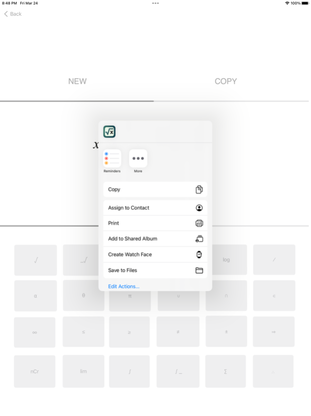 MATH Keys 1.1 UI shots 2