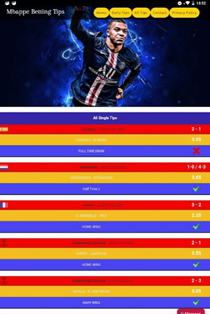Mbappe Betting Tips 1.0 Screenshot