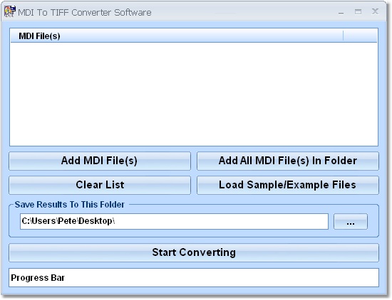 MDI To TIFF Converter Software 7.0 Screenshot