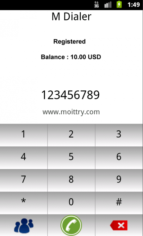 MDialer-mid 3.1.1 Screenshot
