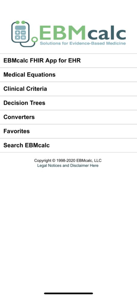 EBMcalc Neurology 23.4 Screenshot