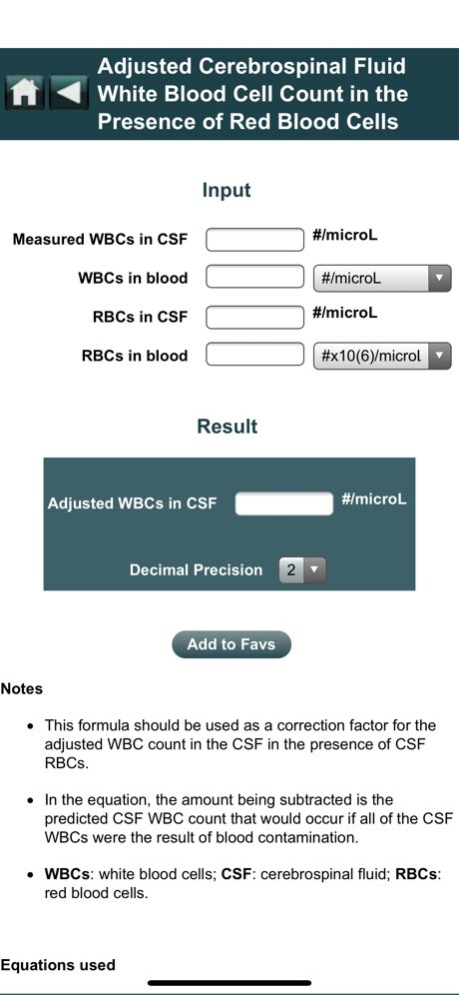 EBMcalc Neurology 23.4 Screenshot