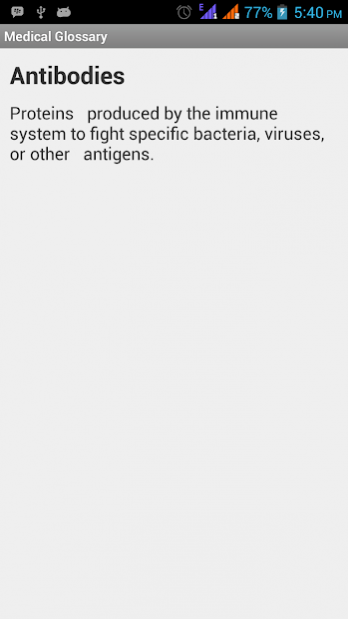 Medical Dictionary (Glossary) 1.4 Screenshot
