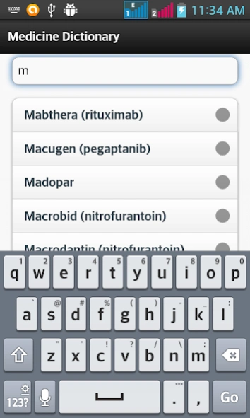 Medicine Dictionary  Screenshot