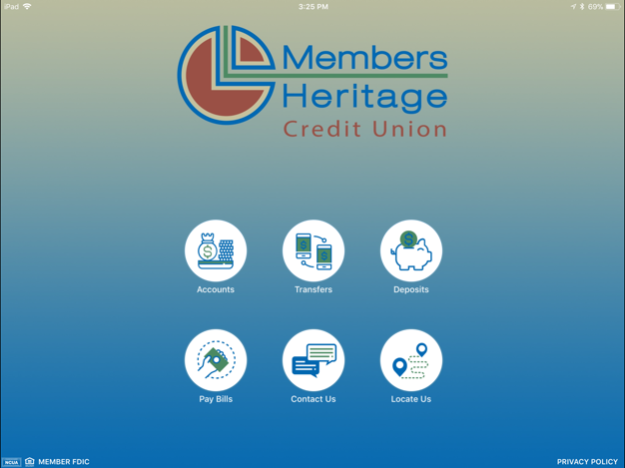 Members Heritage CU for iPad  Screenshot