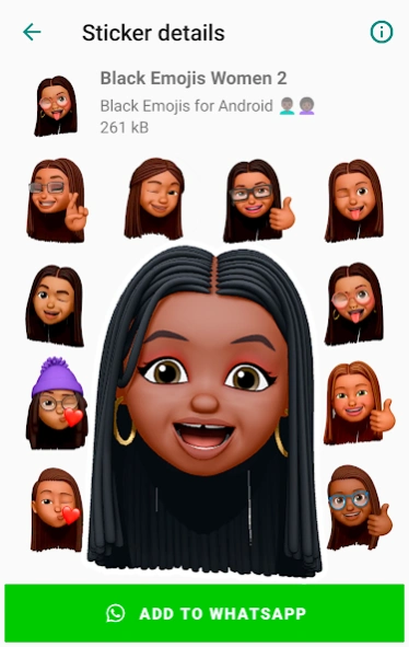 Memoji Black People Stickers 10.0 Screenshot