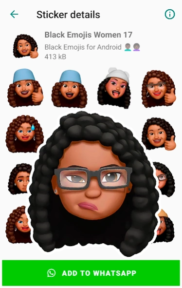 Memoji Black People Stickers 10.0 Screenshot