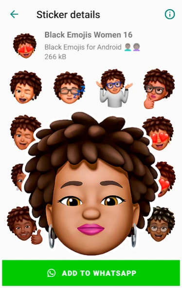 Memoji Black People Stickers 10.0 Screenshot