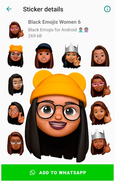 Memoji Black People Stickers 10.0 Screenshot