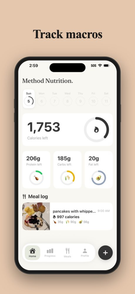 Method Nutrition 1.11 Screenshot