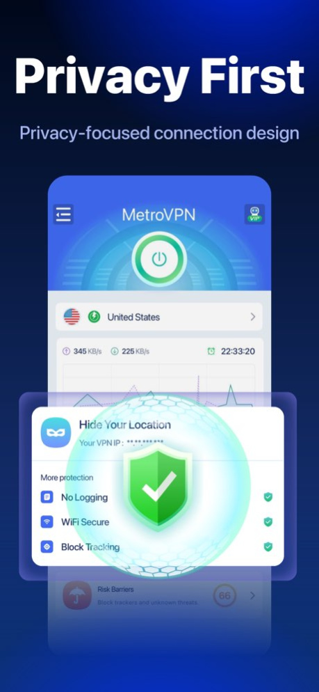 MetroVPN: Fast & Private VPN 3.3.3 Screenshot