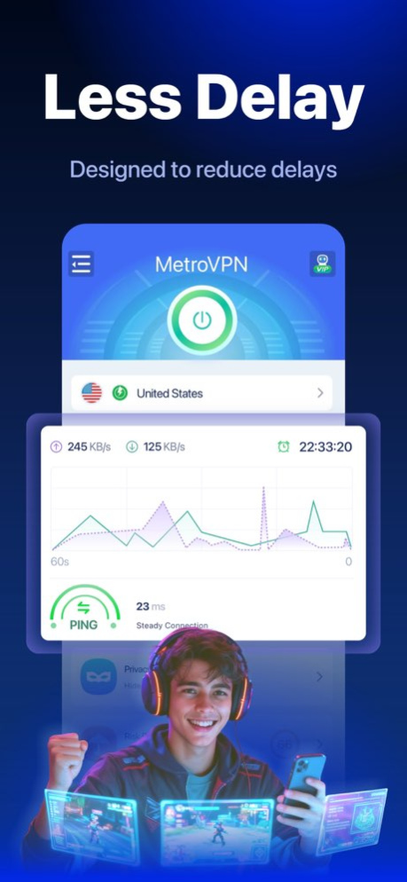 MetroVPN: Fast & Private VPN 3.3.3 Screenshot