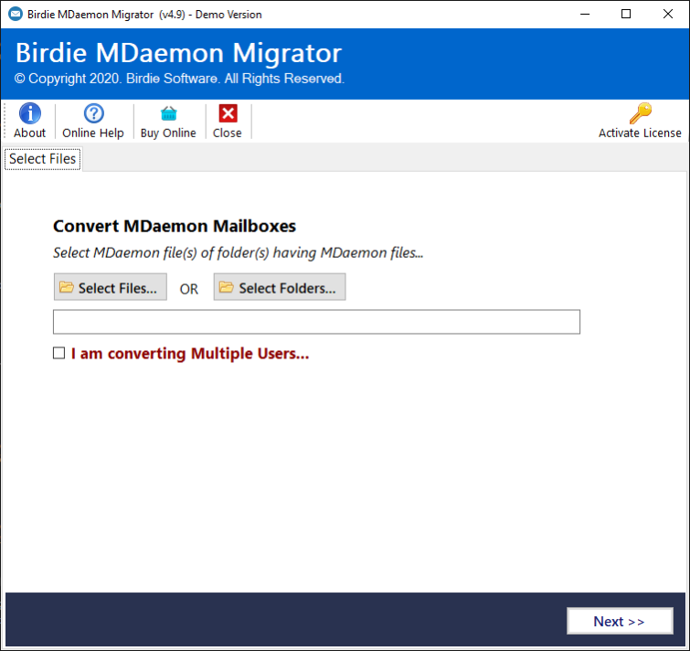 Migrate MDaemon data to Outlook PST 7.0.1 Screenshot