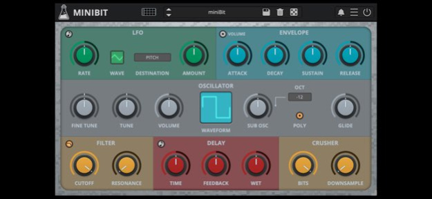 miniBit - 8bit Synthesizer 1.8 Screenshot