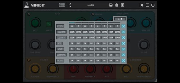 miniBit - 8bit Synthesizer 1.8 Screenshot