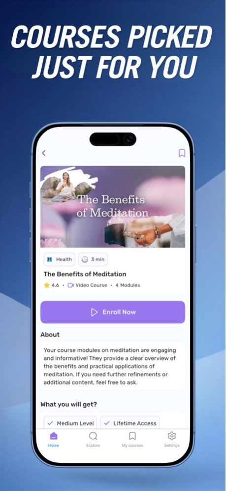 Minutelore - Online courses 26.2.1 Screenshot