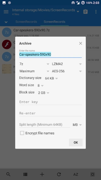 MiX Archive (MiXplorer Add-on) 3.24 Screenshot