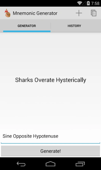 Mnemonic Generator  Screenshot