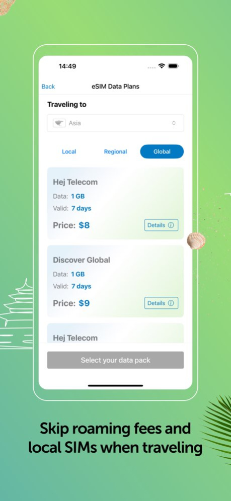 MobileSIM: Travel eSIM Data 5.1.5 Screenshot