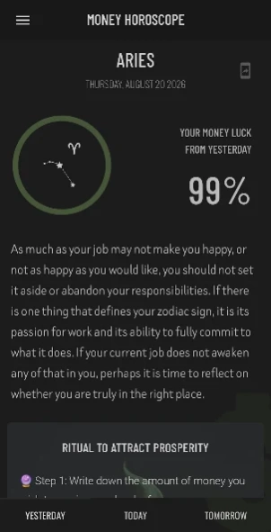 Money Horoscope 1.5.5 Screenshot