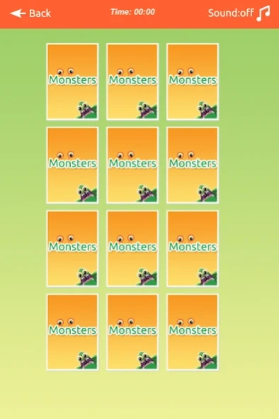 Monsters Memory Match Lite  Screenshot