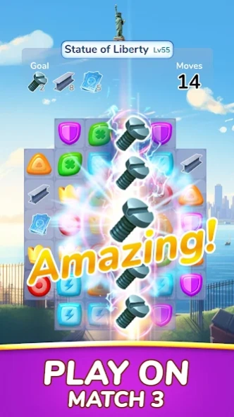 Monument Master: Match 3 Games 1.6.6 Screenshot