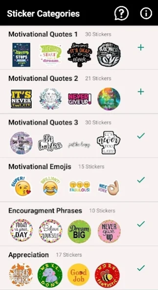 Motivational Stickers 5.7 Screenshot