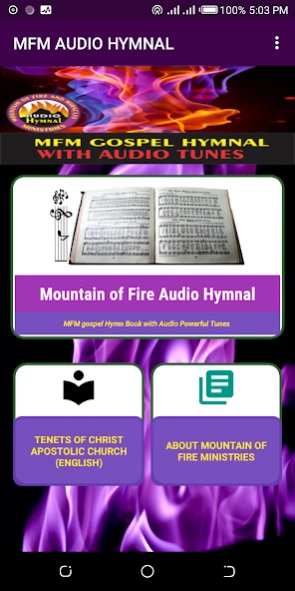 Mountain of Fire Audio Hymnal 2.7 Screenshot